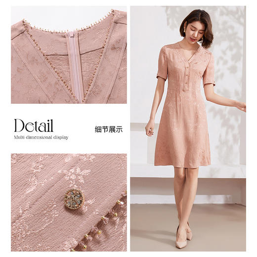 乔万尼夏季新品100%真丝连衣裙31mm重磅桑蚕丝EM2E760 商品图3