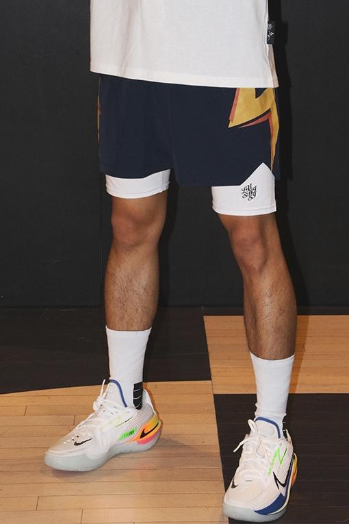 LUSHISI原创四分裤流行美式运动打底裤高弹裤凉感束脚紧身裤篮球 商品图1