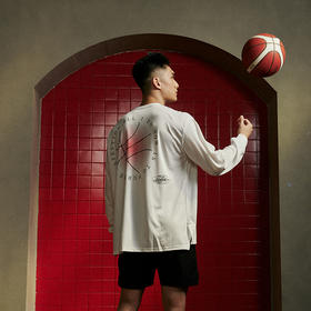 LUSHISI秋季[日落篮球]网眼速干运动长袖t恤男训练投篮服美式街头