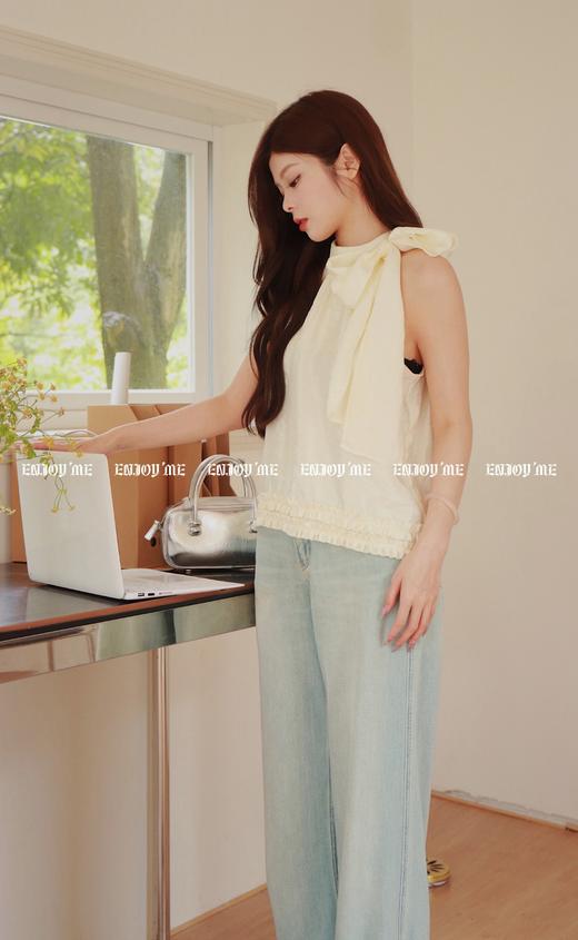 【门店同款】ENJOY夏季浪漫-洋气挂脖绑带上衣 157468242 商品图3