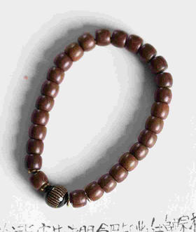 YLDM0007°六道木+黑玛瑙心经手串