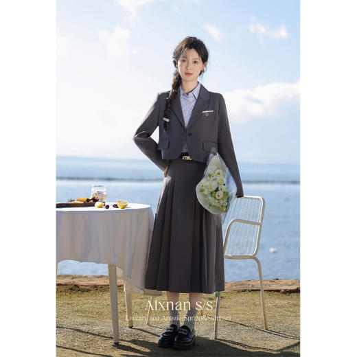 鹿向南《曼哈顿日记》学院风时尚套装女春季西装外套L336200-1 商品图3