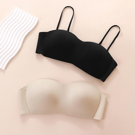 【商场同款】熳洁儿 抹胸式夏日美背无钢圈无痕聚拢文胸BC通杯24201528 商品图2