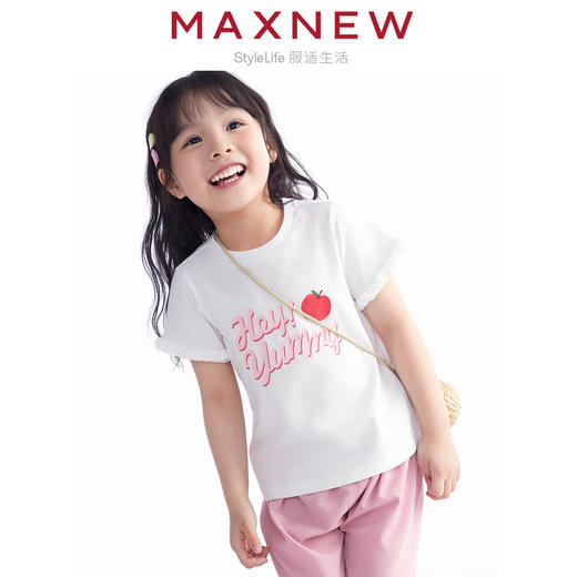 【T恤】 小童纯棉可爱花瓣袖T恤 1N2351214 商品图2