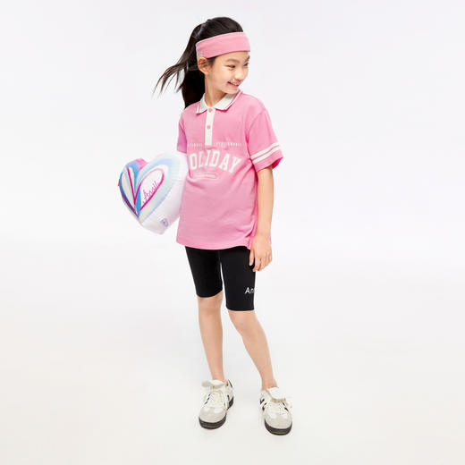 男女童翻领短袖T恤夏新款安奈儿童装EM421113 商品图7