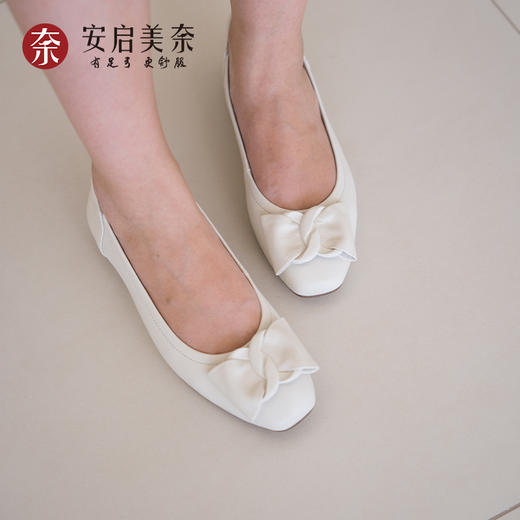 安启美奈浅口单鞋，真皮面料，柔软透气，轻量设计，走路不累 商品图3