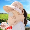 TZW-棉麻凉帽帽子女夏季面罩遮脸太阳帽大沿紫外线采茶骑车遮阳帽 商品缩略图8
