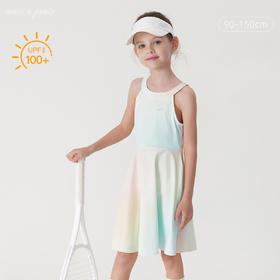 【凉感防晒】马克珍妮2024夏装女童运动无袖网球背心连衣裙240612