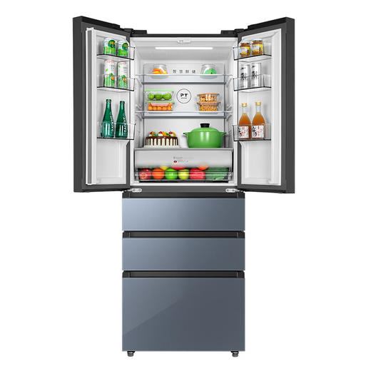 美的（Midea）416升五门法式多门冰箱 精细分储门店同款一级能效变频风冷无霜 BCD-416WFGPZM(Q) 墨兰灰-星烁 商品图6