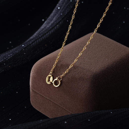 子佩集S925银【新曦】套链项链【D1020】纯银琥珀镀金蓝珀2404 商品图2