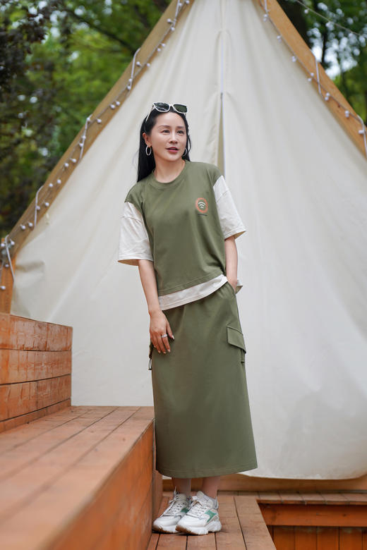 柚丁	工装休闲半身裙9L21Q29266 商品图2