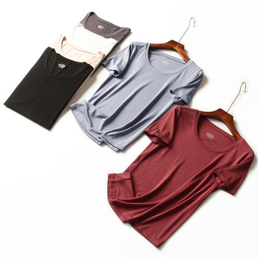 weyo夏季新款女兰精莫代尔圆领V领短袖1738、1739 商品图4