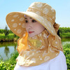 TZW-棉麻凉帽帽子女夏季面罩遮脸太阳帽大沿紫外线采茶骑车遮阳帽 商品缩略图0