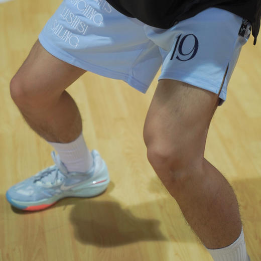 LUSHISI争冠主题篮球美式短裤夏季运动训练网眼速干四分复古球裤 商品图2