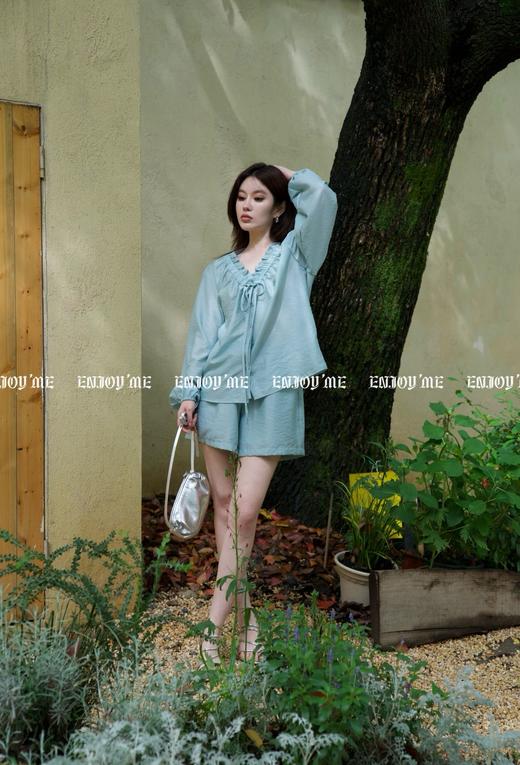 【门店同款】ENJOY夏季浪漫-木耳边抽绳短裤套装 157504282 商品图3