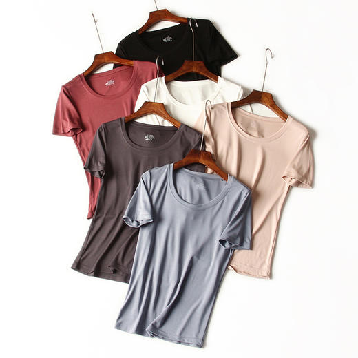 weyo夏季新款女兰精莫代尔圆领V领短袖1738、1739 商品图5