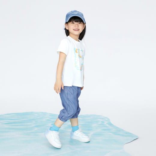女童抗菌防晒冰牛仔七分裤夏季新款安奈儿童装实体店同款XG426595 商品图5