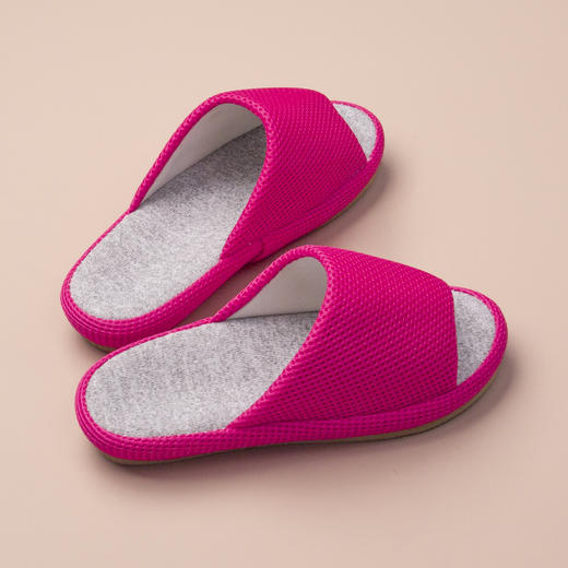 【网眼拖鞋】透气家居拖鞋布艺方式网眼简约地板地毯静音拖鞋 商品图3