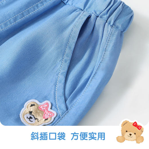 【莱赛尔·天丝】【110-130】【精典泰迪】轻薄牛仔短裤夏季女童牛仔短裤 商品图3