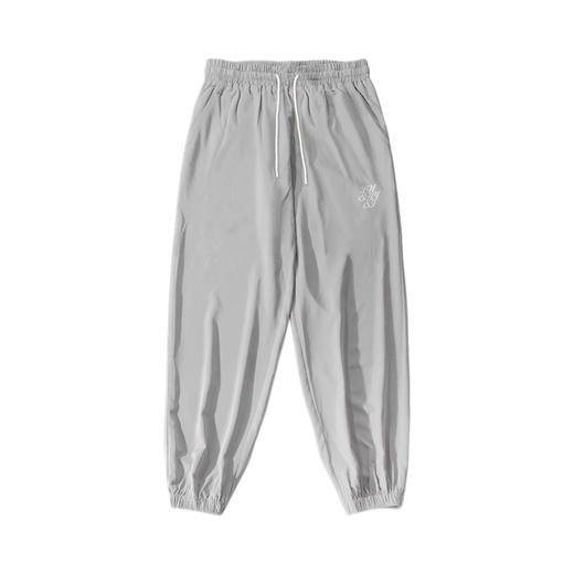 LUSHISI梭织运动裤男夏季篮球长裤灰色薄速干裤跑步透气束脚裤子 商品图4