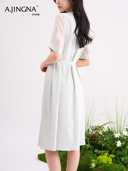【气质轻奢】阿菁娜通勤夏季短袖连衣裙F29X212012 商品图2