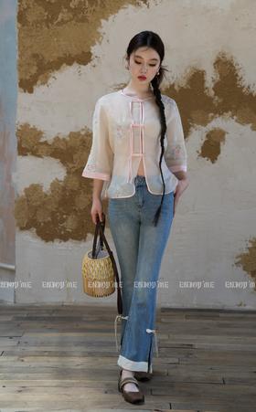 【门店同款】ENJOY夏季云敛-春卉花屿国风刺绣开衫 157500919