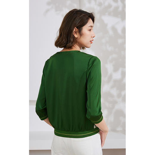 乔万尼新款夏短外套女桑蚕丝凉爽透气外套EM2B706 商品图2