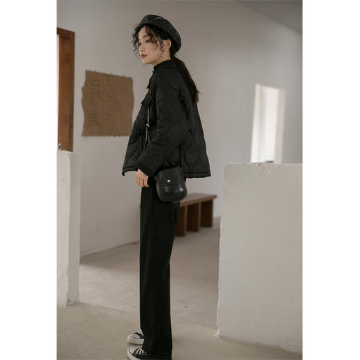 鹿向南黑色棉衣女韩版宽松2024新款冬季加厚百搭冬装棉服 商品图2