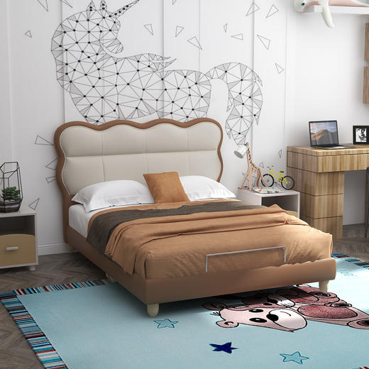 顾家家居整装 现代时尚 皮艺软床 KZ.B1053-饼干 商品图2