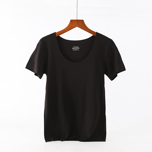 weyo夏季新款女兰精莫代尔无痕V领圆领短袖1732、1733 商品图3