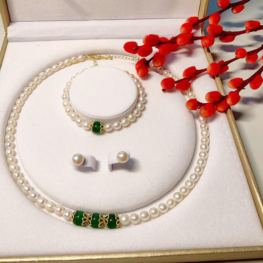  慢婕淡水珍珠礼盒三件套 「假一罚三」 商品图5