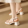 ZHR则则法式复古粗跟凉鞋2024新款时尚百搭洋气沙滩凉鞋简约女鞋 商品缩略图6