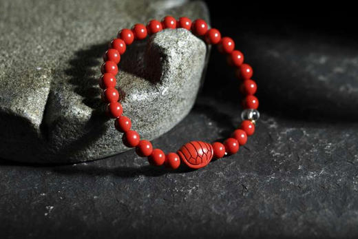 YHZS0016°朱砂珠+富甲天下手串0.6*27 商品图0