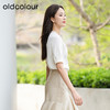 oldcolour夏季新款白色短袖衬衫女职场风雪纺小个子衬衣P25011172 商品缩略图2