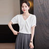 显瘦气质白色洋气百搭衬衣女时尚夏季小众设计感简约衬衫 商品缩略图1