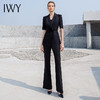 IWY/高端黑色西装套装女总裁西服短袖商务通勤工作服职业微喇裤装232010C1+P3 商品缩略图1