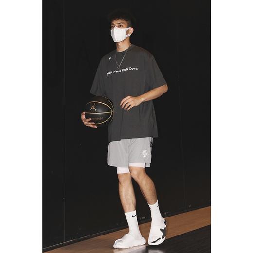 LUSHISI夏季不过膝美式短裤男篮球运动速干三四分裤跑步健身刺绣 商品图2