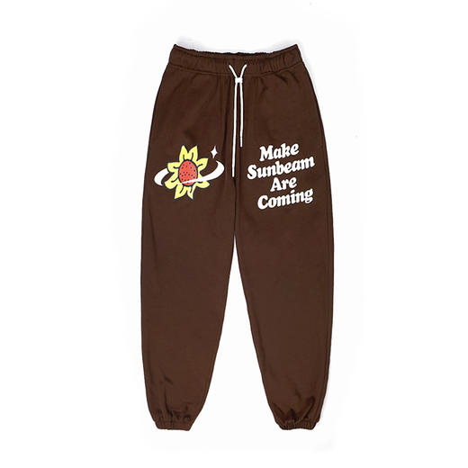 LUSHISI新品[向日葵]印花针织束脚春秋运动卫裤宽松休闲美式长裤 商品图4