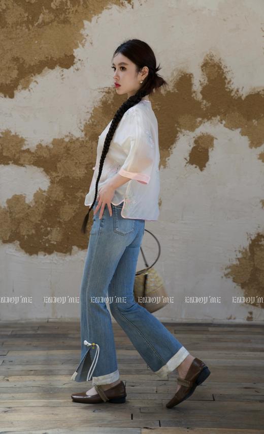 【门店同款】ENJOY夏季云敛-春卉花屿国风刺绣开衫 157500919 商品图1