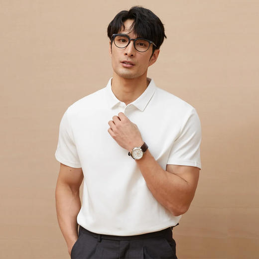 senlinjeepsd商务休闲冰丝polo衫（男女同款），穿它太有腔调！比短袖高级，比衬衫清凉【G】 商品图2