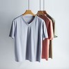 weyo 夏季女索罗纳纯色V领带胸垫圆领短袖T恤家居服12302+12303 商品缩略图1