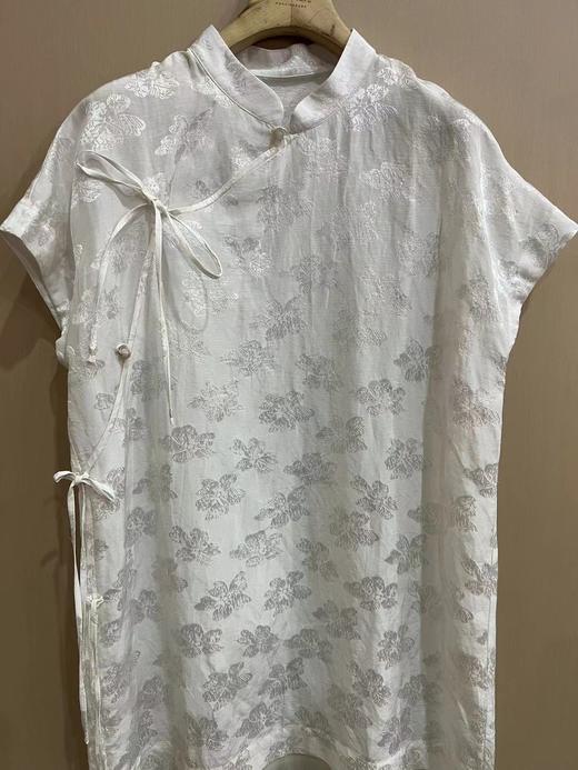 【线上专属】拼纱连衣裙Y（23707261-丝缎白） 商品图0