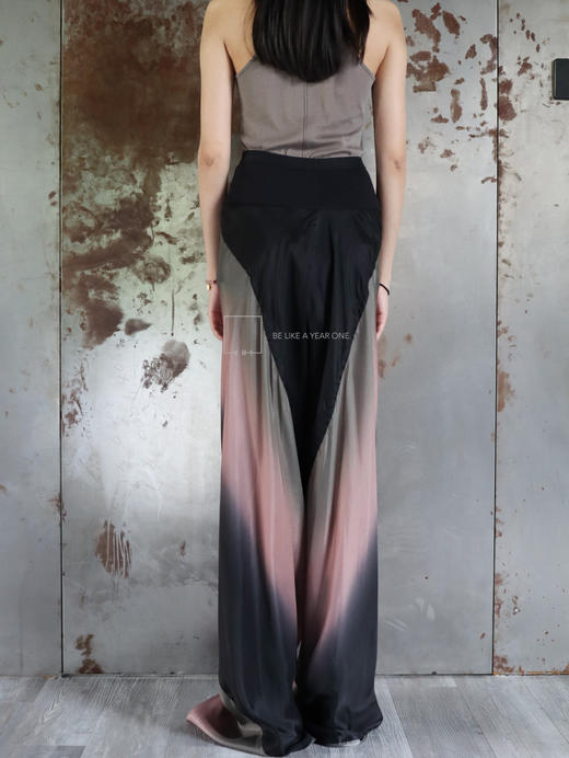 Rick Owens | LIDO图形印花阔腿高腰缎面长裤 商品图2