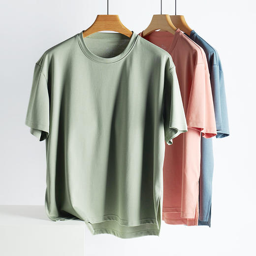 weyo 夏季女索罗纳纯色V领带胸垫圆领短袖T恤家居服12302+12303 商品图2