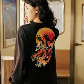 LUSHISI长袖[落日黄昏]运动长袖投篮服男圆领t恤篮球训练服宽松潮