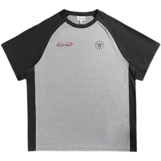 LUSHISI[追逐]新款美式投篮服撞色拼接袖插肩雪花纹短袖速干运动 商品图4