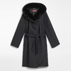 MAXMARA 女士羊毛连帽束腰风衣 黑色 MANGO 60161129 013 商品缩略图0