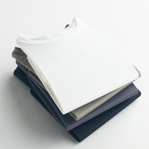 weyo 夏季新款女兰精莫代尔前捏折圆领五分袖T恤17305 商品图1