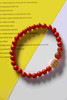 YHZS0086°朱砂珠+沙金六楞珠手串0.6*26 商品缩略图0