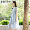 oldcolour夏季新款法式连衣裙女中长款抽绳收腰仙女裙P24101281 商品缩略图2